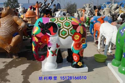 彩绘大象雕塑厂家 彩绘大象雕塑价格 彩绘大象雕塑公司 玻璃钢制品